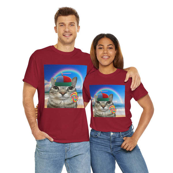 Cat with a Hat and Candy Unisex t-shirt