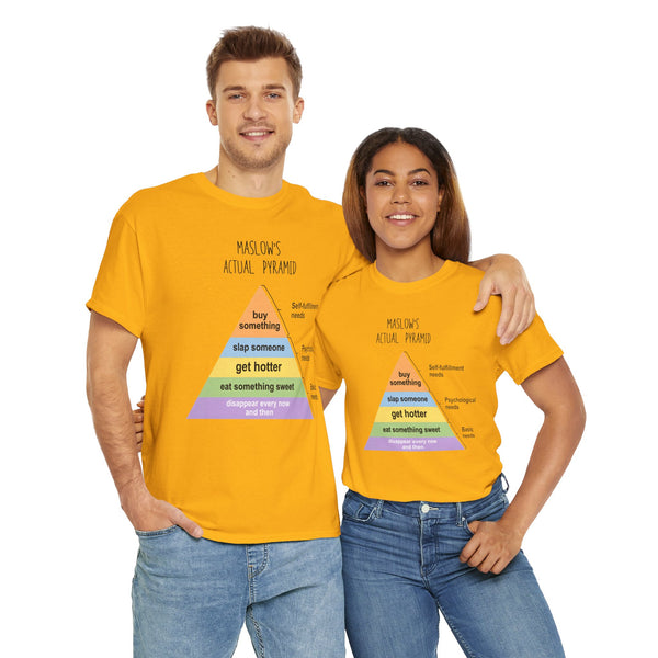 Maslow's Actual Pyramid Unisex t-shirt