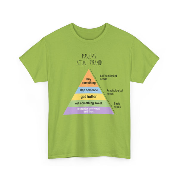 Maslow's Actual Pyramid Unisex t-shirt