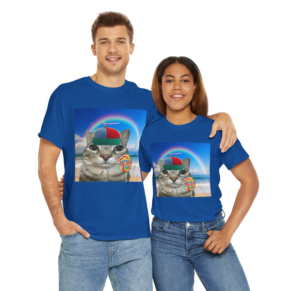 Cat with a Hat and Candy Unisex t-shirt