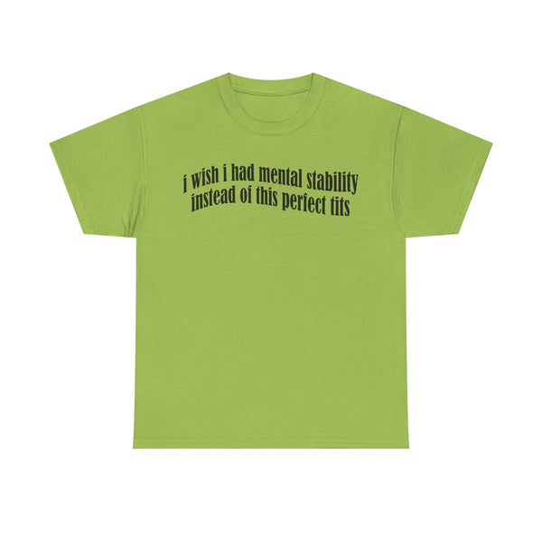 I Wish I Had Mental Stability Instead Of This Huge Tits Unisex t-shirt
