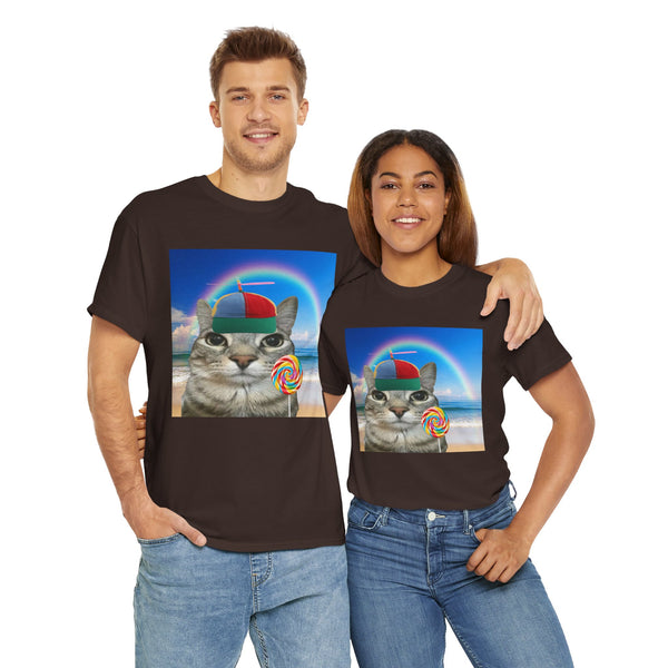 Cat with a Hat and Candy Unisex t-shirt