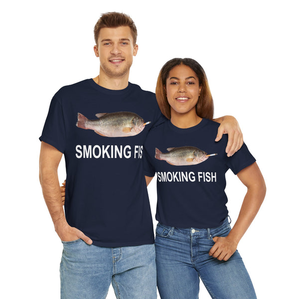 Smoking Fish Unisex t-shirt