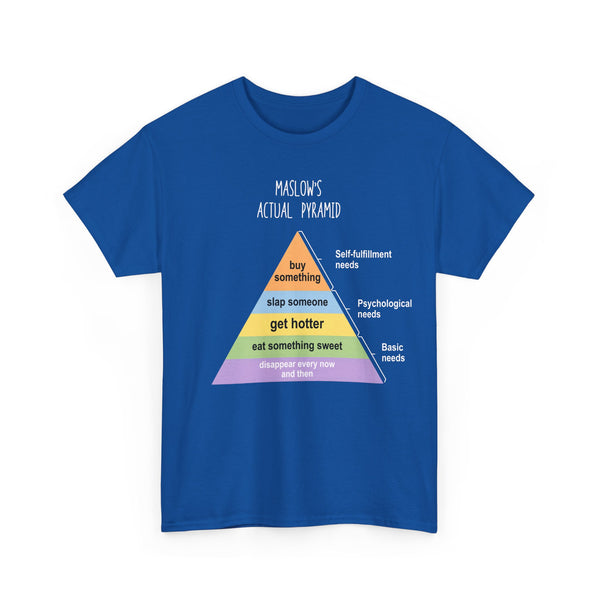 Maslow's Actual Pyramid Unisex t-shirt