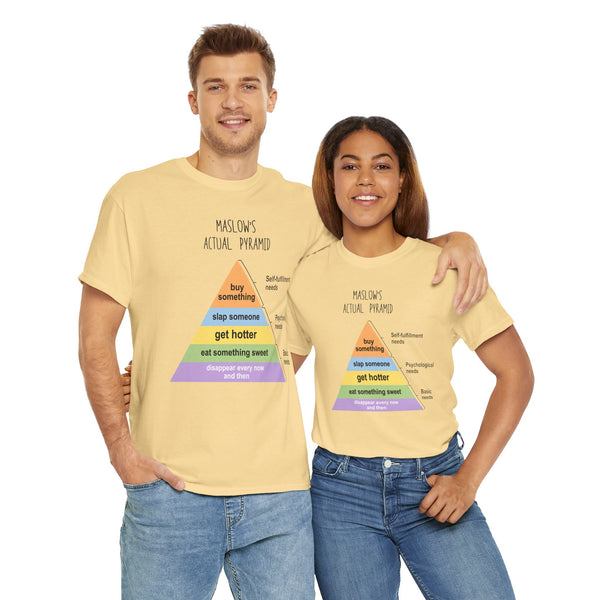Maslow's Actual Pyramid Unisex t-shirt