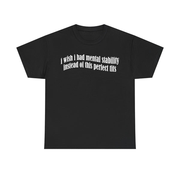 I Wish I Had Mental Stability Instead Of This Huge Tits Unisex t-shirt