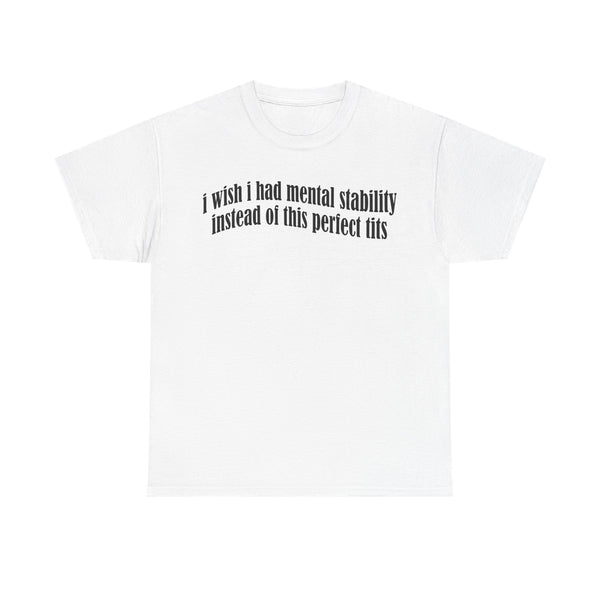 I Wish I Had Mental Stability Instead Of This Huge Tits Unisex t-shirt
