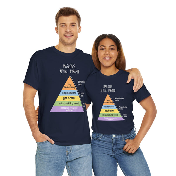 Maslow's Actual Pyramid Unisex t-shirt