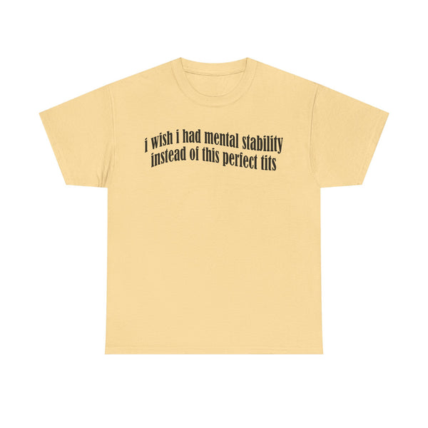 I Wish I Had Mental Stability Instead Of This Huge Tits Unisex t-shirt