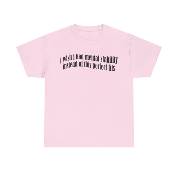 I Wish I Had Mental Stability Instead Of This Huge Tits Unisex t-shirt