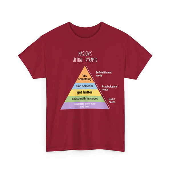 Maslow's Actual Pyramid Unisex t-shirt