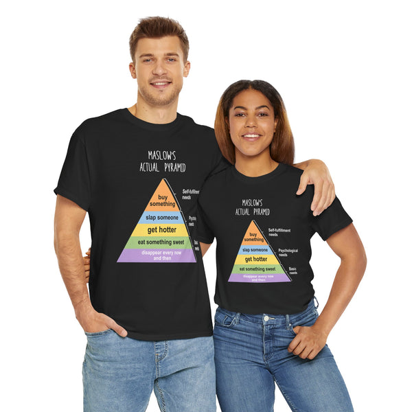 Maslow's Actual Pyramid Unisex t-shirt