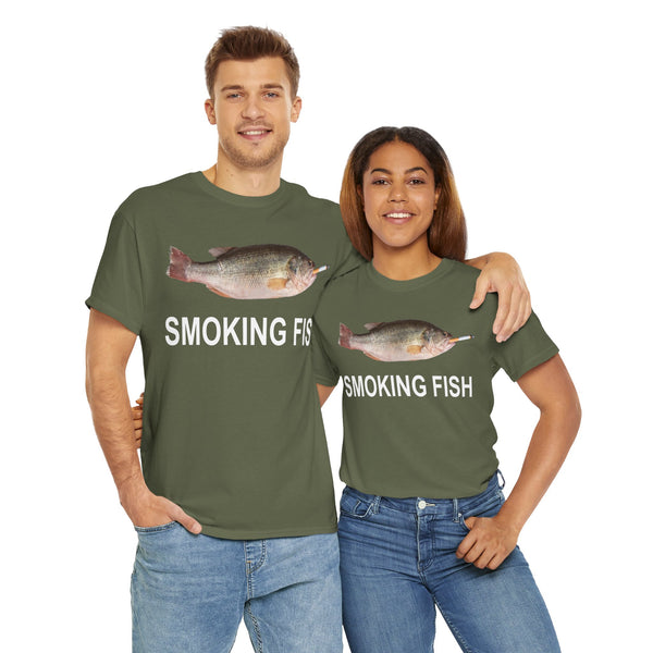 Smoking Fish Unisex t-shirt