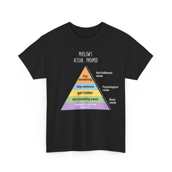 Maslow's Actual Pyramid Unisex t-shirt