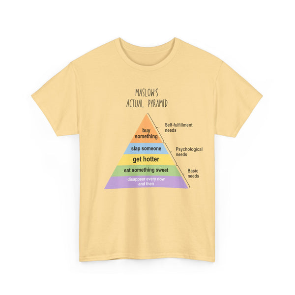 Maslow's Actual Pyramid Unisex t-shirt