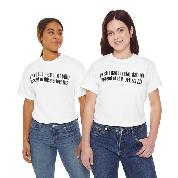 I Wish I Had Mental Stability Instead Of This Huge Tits Unisex t-shirt