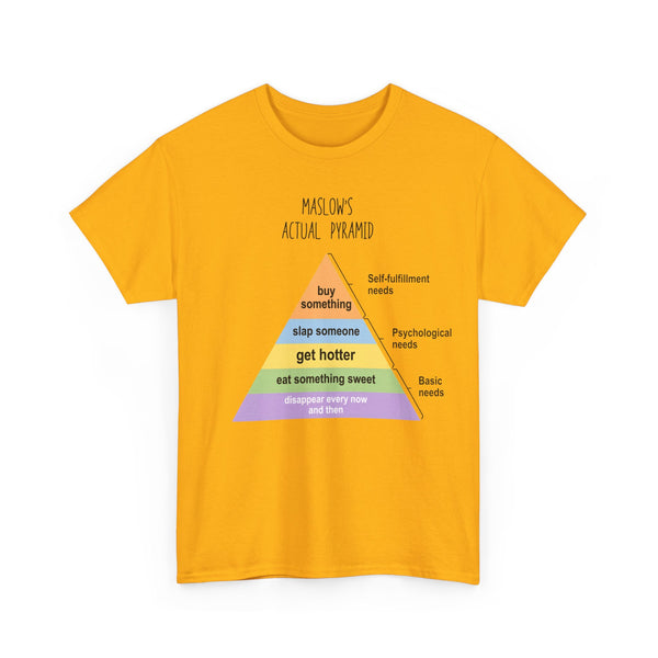 Maslow's Actual Pyramid Unisex t-shirt