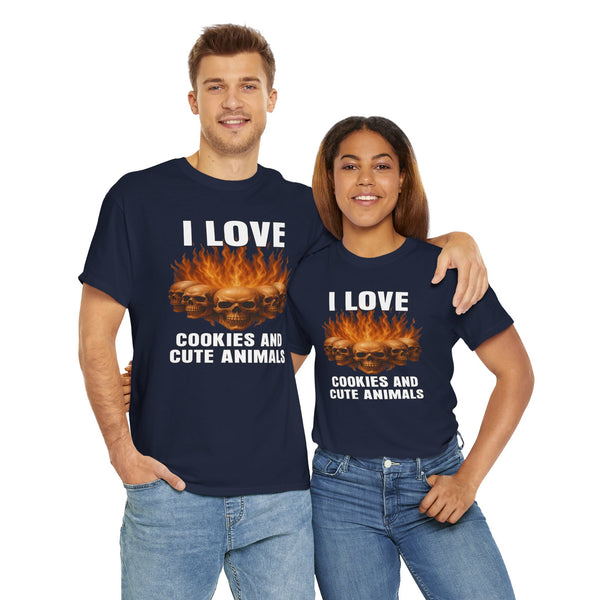 I Love Cookies and Cute Animals Unisex t-shirt