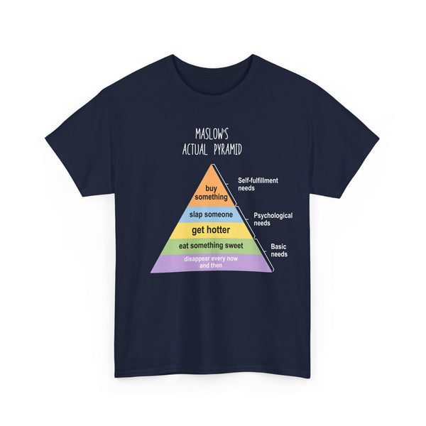 Maslow's Actual Pyramid Unisex t-shirt