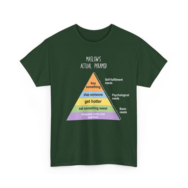 Maslow's Actual Pyramid Unisex t-shirt