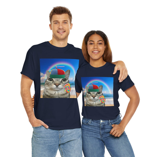 Cat with a Hat and Candy Unisex t-shirt