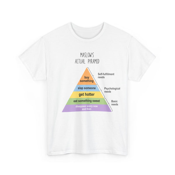 Maslow's Actual Pyramid Unisex t-shirt