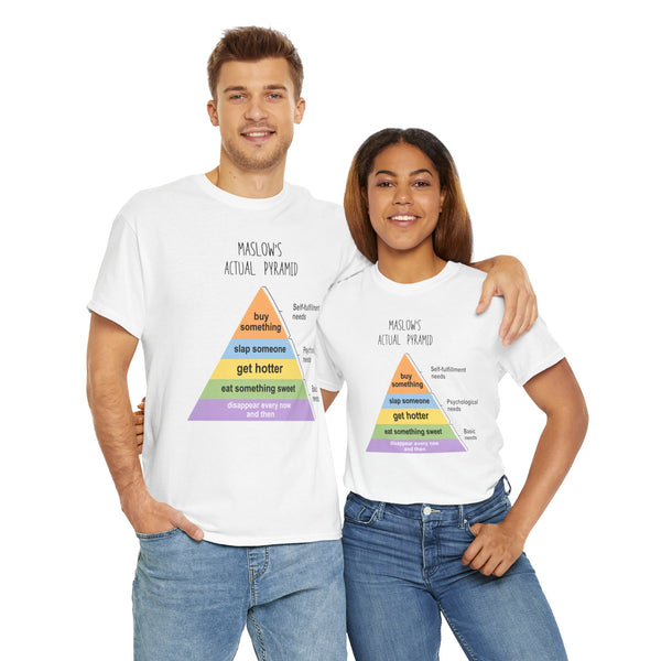 Maslow's Actual Pyramid Unisex t-shirt