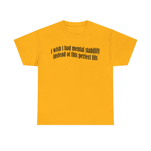 I Wish I Had Mental Stability Instead Of This Huge Tits Unisex t-shirt