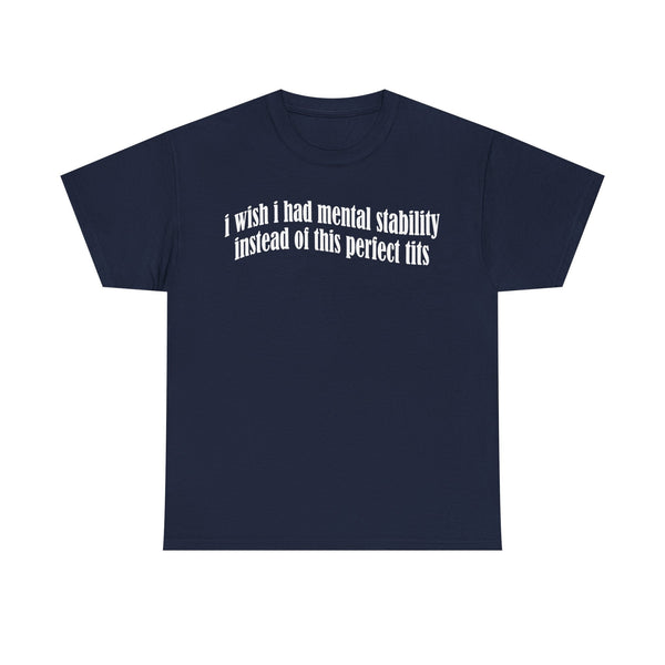 I Wish I Had Mental Stability Instead Of This Huge Tits Unisex t-shirt